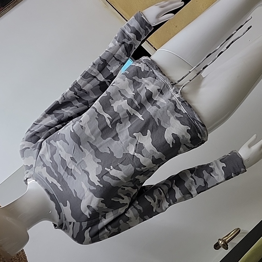 GAP Grey Camo Drawstring Waist Oversized Comfy Medium
